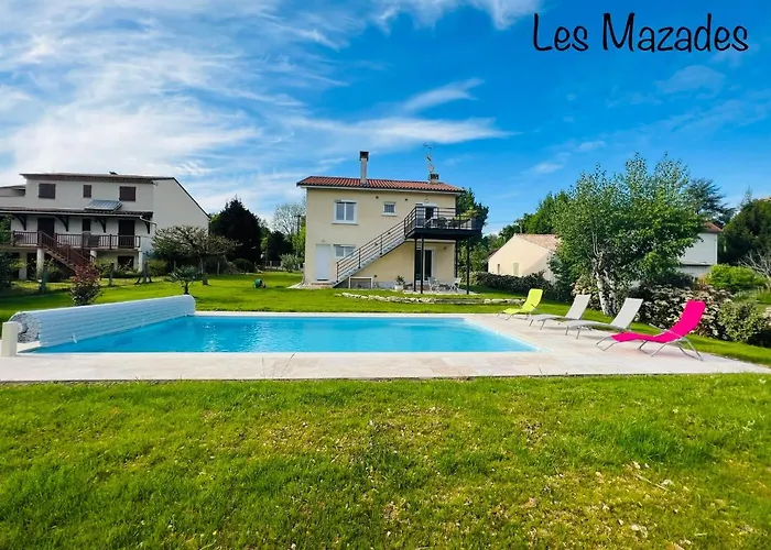 Feriehus Les Mazades A 10 Min De Perigueux Avec Piscine Chauffee, Meuble De Tourisme Classe 3 Etoiles